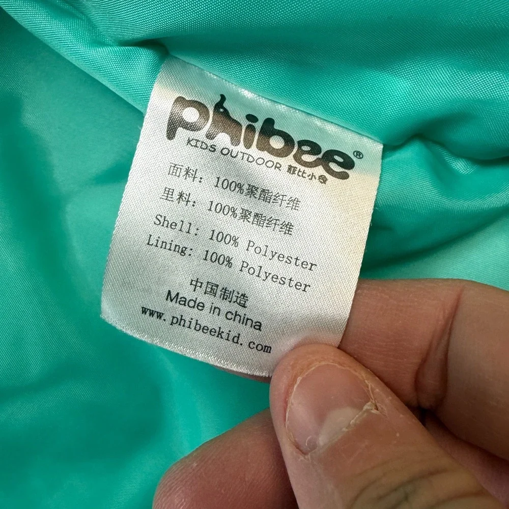 Phibee Ski Jacket Kids Girls Medium Pink Geometric Insulated Snow Parka Hooded